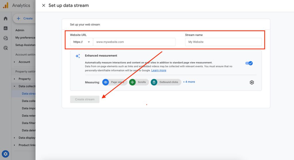 Set up Web data stream in Google Tag manager