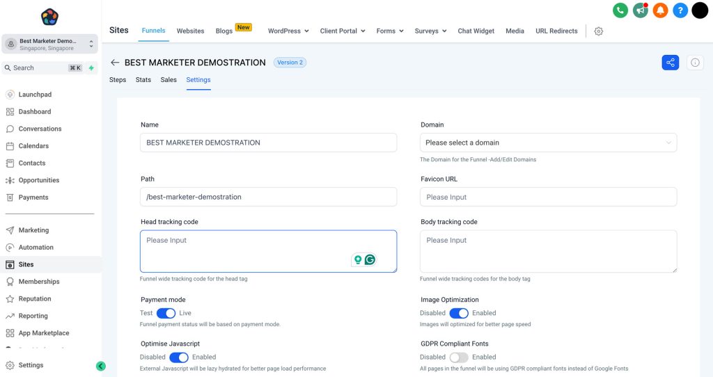How to add Google Site Tag (gtag.js) to your Funnel/Website <head>